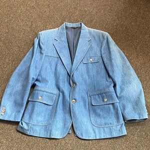 Men's 1970’s Blue Denim Blazer